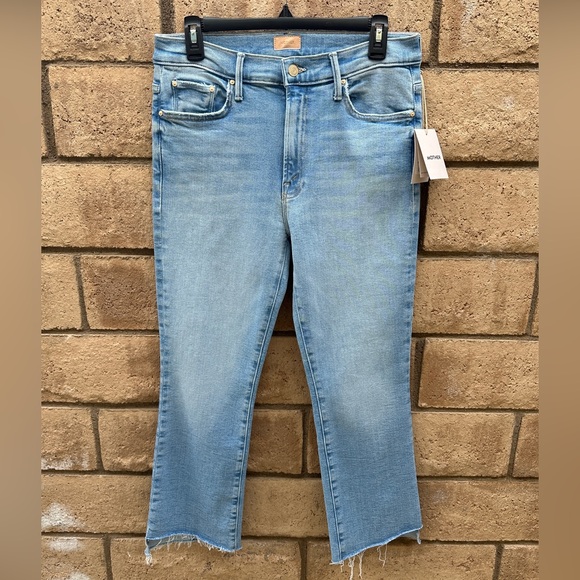 Mother The Insider Crop Step Fray Jeans NWT 30 - Picture 2 of 15